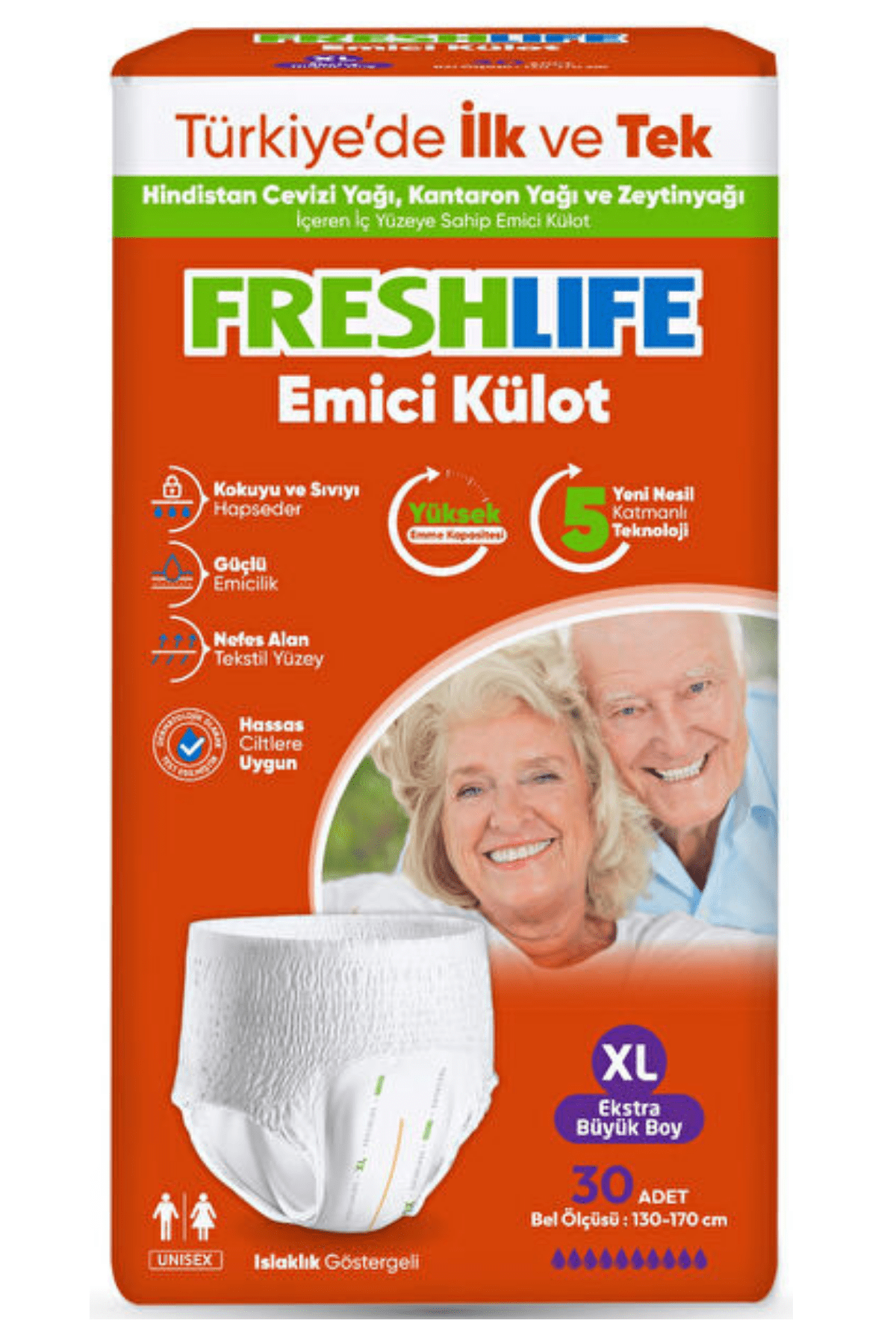 Freshlife Yetişkin Külotlu Hasta Bezi Emici Külot XL Beden 30 Adet