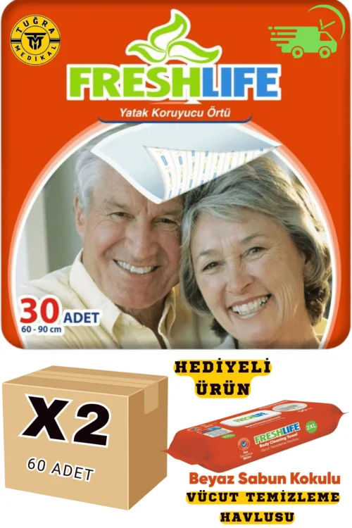 Freshlife Yatak Koruyucu Örtü 30'lu (2x30) 60 Adet