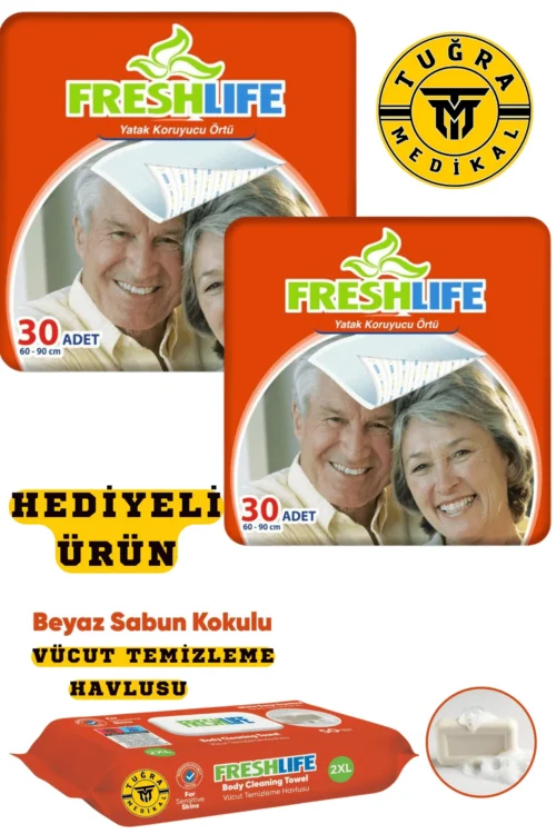Freshlife Yatak Koruyucu Örtü 30'lu (2x30) 60 Adet
