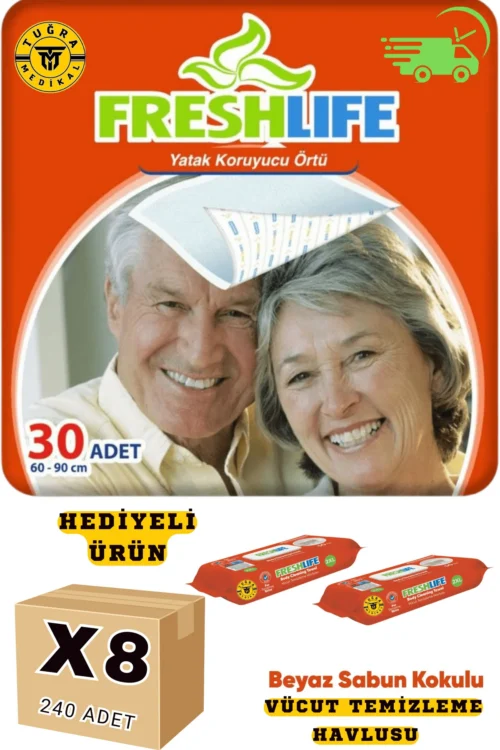 Freshlife Yatak Koruyucu Örtü 30'lu (8x30) 240 Adet
