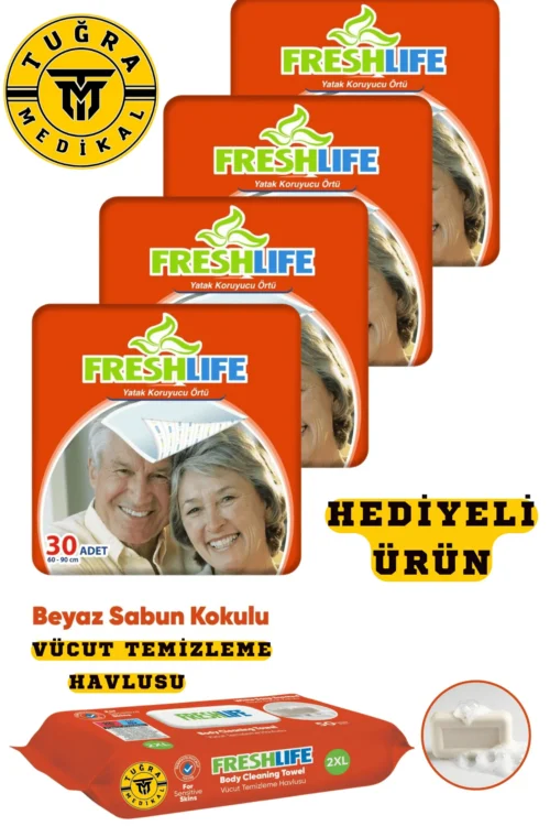 Freshlife Yatak Koruyucu Örtü 30'lu (4x30) 120 Adet