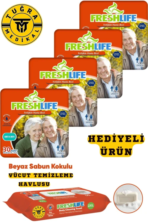 Freshlife Hasta Bezi Belbantlı 120 Adet Medium Beden 30X4