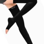 Diz Üstü Çorabı Burnu Açık Ccl2 Orta Basınc-siyah-