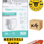 Külotlu Yetişkin Hasta Bezi Large Beden 120 Adet (4Paket) (HEDİYELİ)