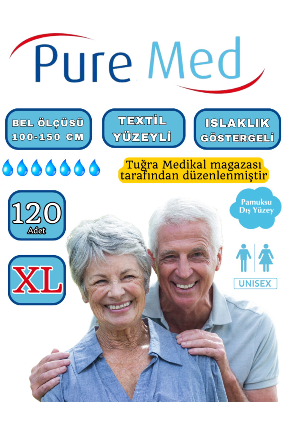 Hasta Bezi Puremed Belbantlı (XL) 120 Adet 4 Paket - Görsel 1