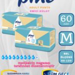 Pine Yetişkin Külotlu Hasta Bezi 60 Adet (M) Beden 2 Paket