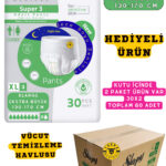Yetişkin Unısex Süper 3 Emici Gece Külodu | XLarge (XL) 60 Adet (HEDİYELİ)