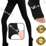 Külotlu Variss Çorabı Orta Basınç Burnu Açık (SİYAH RENK) (ÇİFT BACAK)