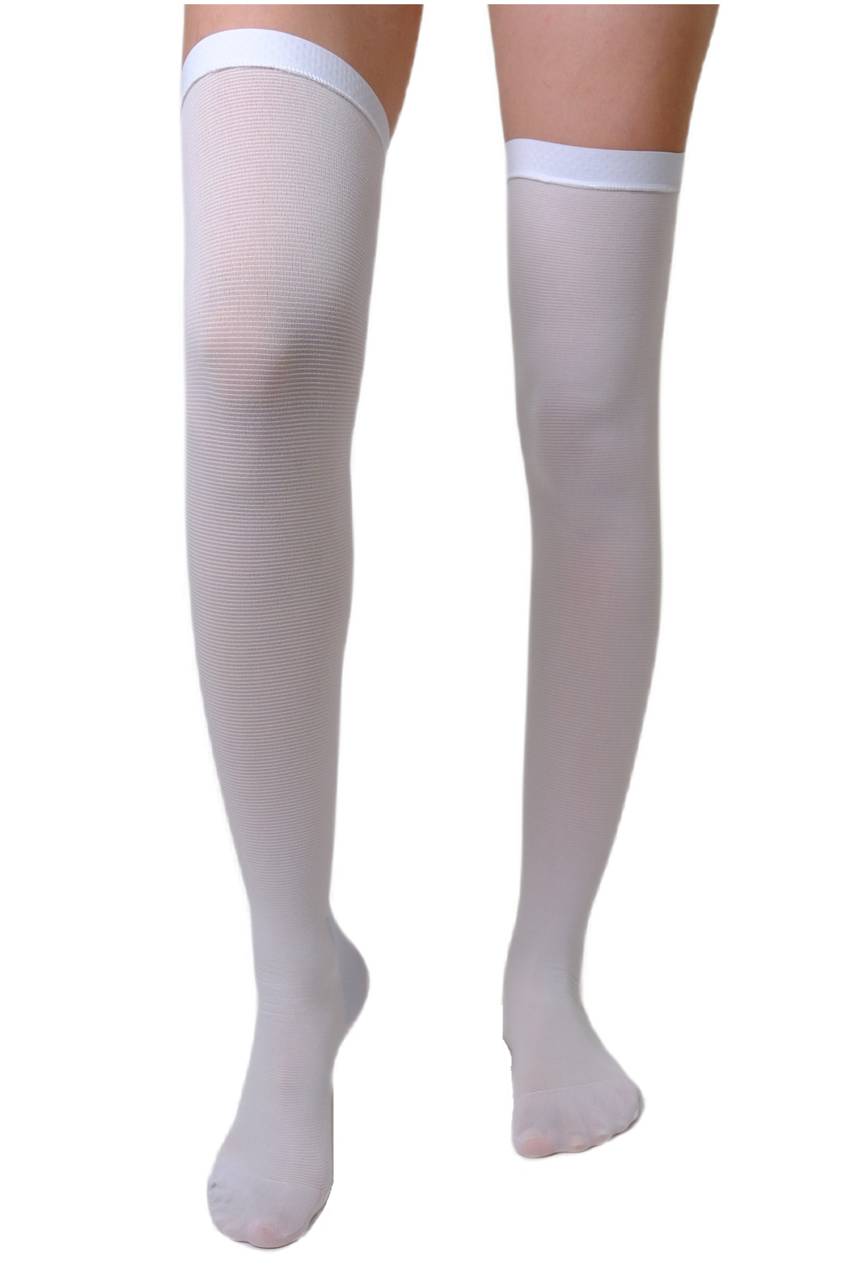 Ameliyat Çorabı Silikonlu Diz Üstü Anti-emboli (BEYAZ RENK) - Görsel 1