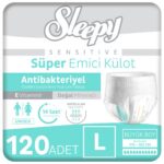 Sensitive Antibakteriyel Emici Külot Large 30x4 120 Adet