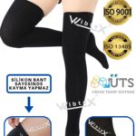 Diz Üstü Burnu Kapalı Variss Çorabı (8 NUMARA) 5XL Siyah Renk CCL2