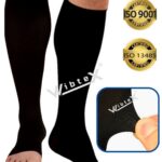 Diz Altı Variss Çorabı Orta Basınç Burnu Açık (SİYAH RENK) (ÇİFT BACAK)