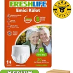 Freshlife Yetişkin Külotlu Hasta Bezi Emici Külot M (MEDİUM) 60 Adet 2 Paket – M, Emici Külot