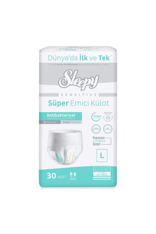 Sensitive Antibakteriyel Emici Külot Large 30 Adet