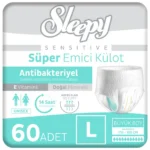Sensitive Antibakteriyel Emici Külot Large 30×2 60 Adet