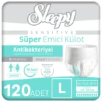 Sensitive Antibakteriyel Emici Külot Large 30×4 120 Adet