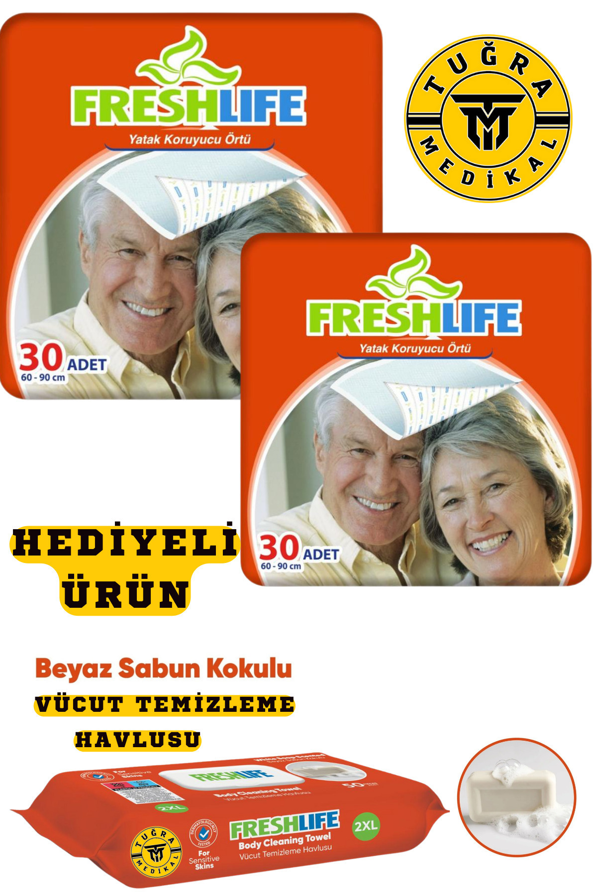 Freshlife 60x90 Çiş Pedi 60 Adet (HEDİYELİ ÜRÜN)