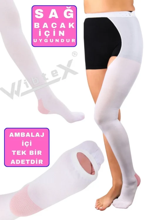 Ameliyat Çorabı Belden Kemerli Anti-emboli (TEK 1 ADET SAĞ BACAK)