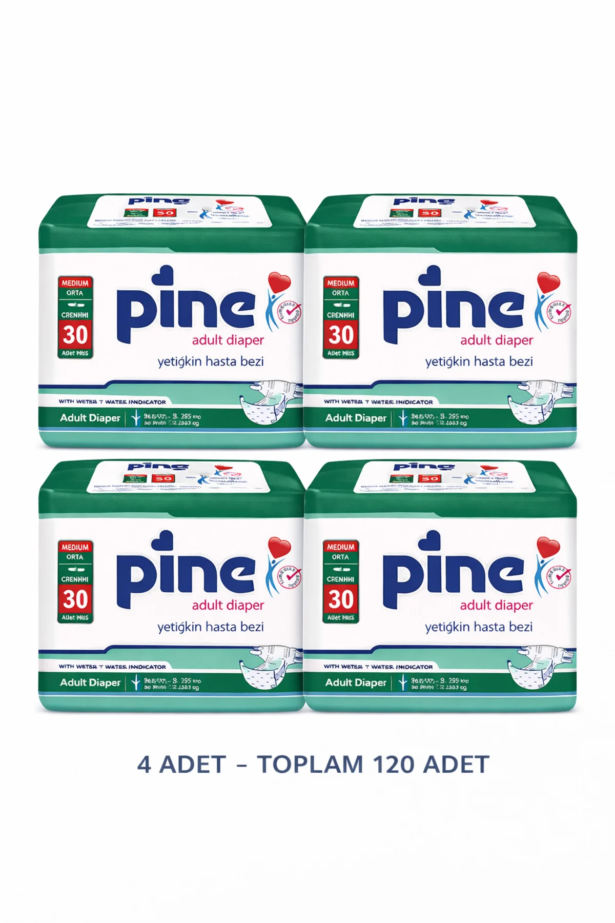 Bel Bantlı M 120’li (4 PAKET) Hasta Bezi