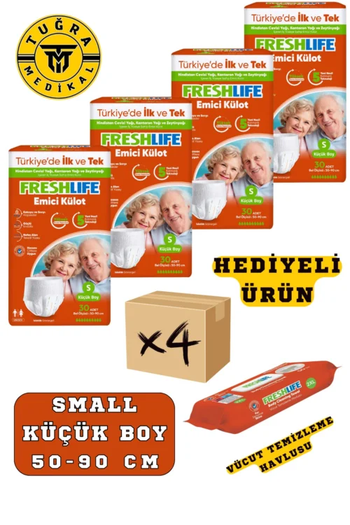 Freshlife Yetişkin Külotlu Hasta Bezi Emici Külot Small (Küçük Boy) 120 Adet
