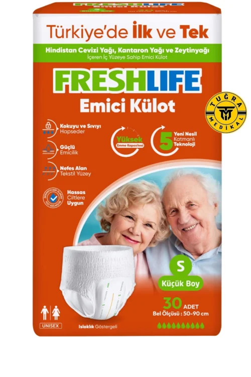 Freshlife Yetişkin Külotlu Hasta Bezi Emici Külot Small (Küçük Boy) 30 adet