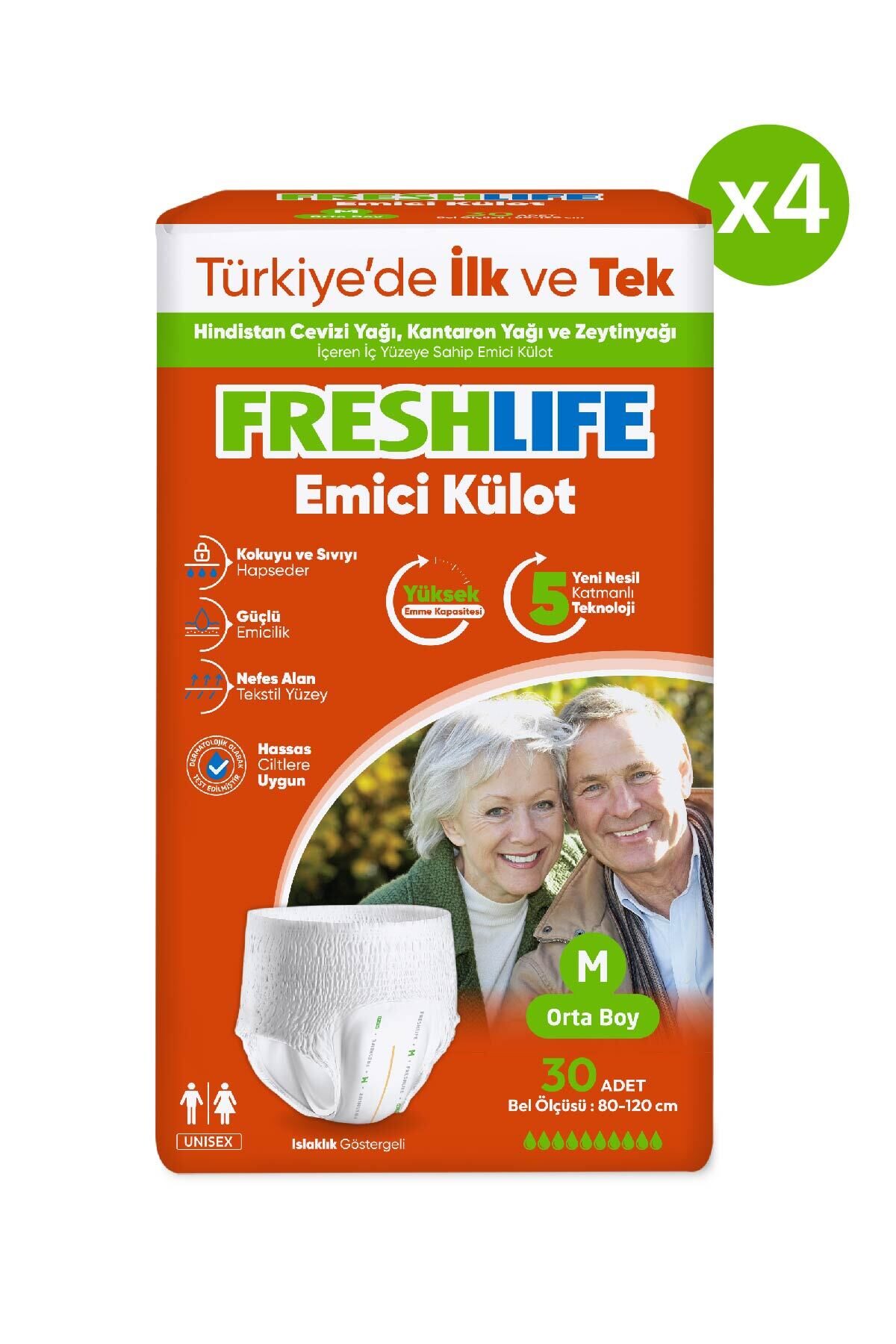 Medium Emici Külot 30’lu 4 Paket (120 ADET)