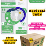Belbantlı Yetişkin Hasta Bezi Unısex Süper 3 Gece Bezi | LARGE (L) 60 Adet 30X2 (HEDİYELİ)