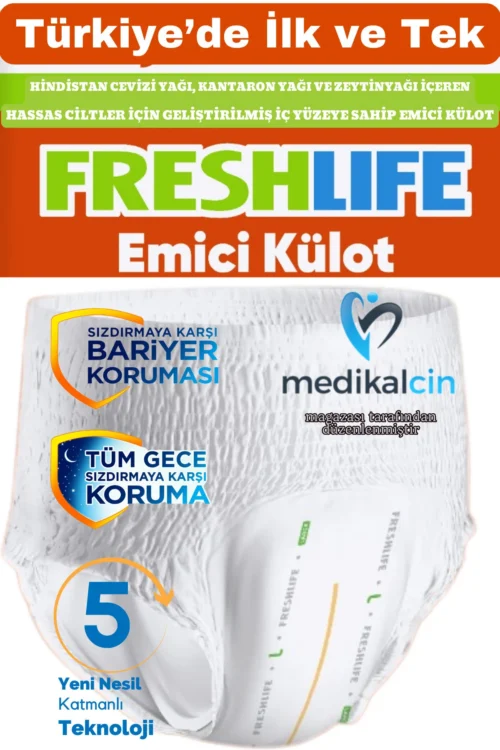 Freshlife Yetişkin Külotlu Hasta Bezi Emici Külot L (BÜYÜK BOY) 30 Adet