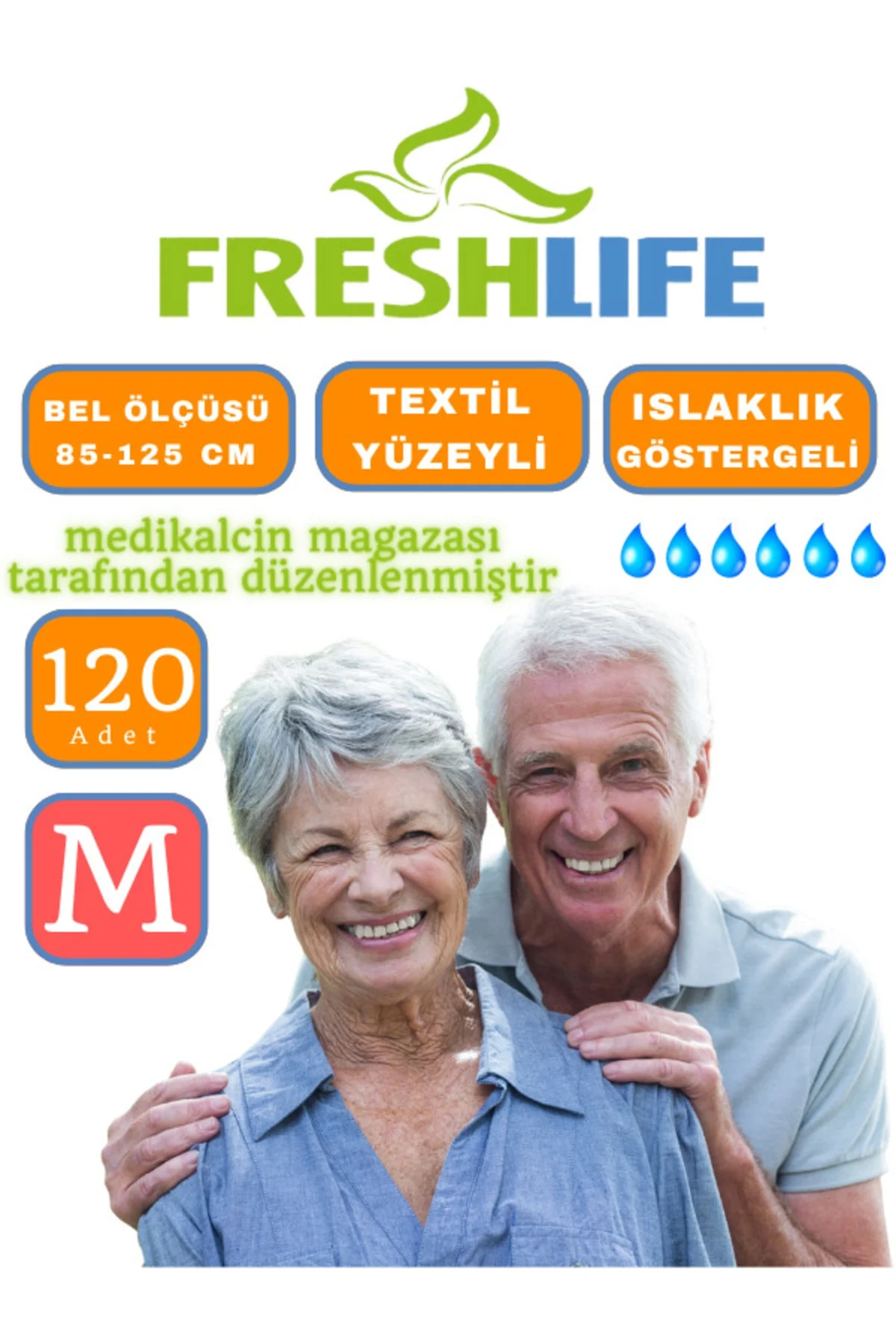 Hasta Bezi Freshlife Belbantlı 120 Adet (M) Beden 4 Paket – M, Belbantlı