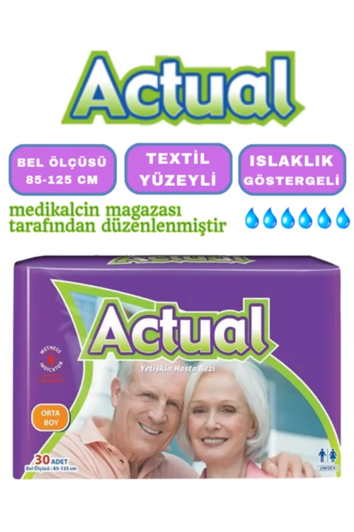 Hasta Bezi Actuel Belbantlı 30'lu (M) Beden 1 Paket (ıslaklık göstergeli)