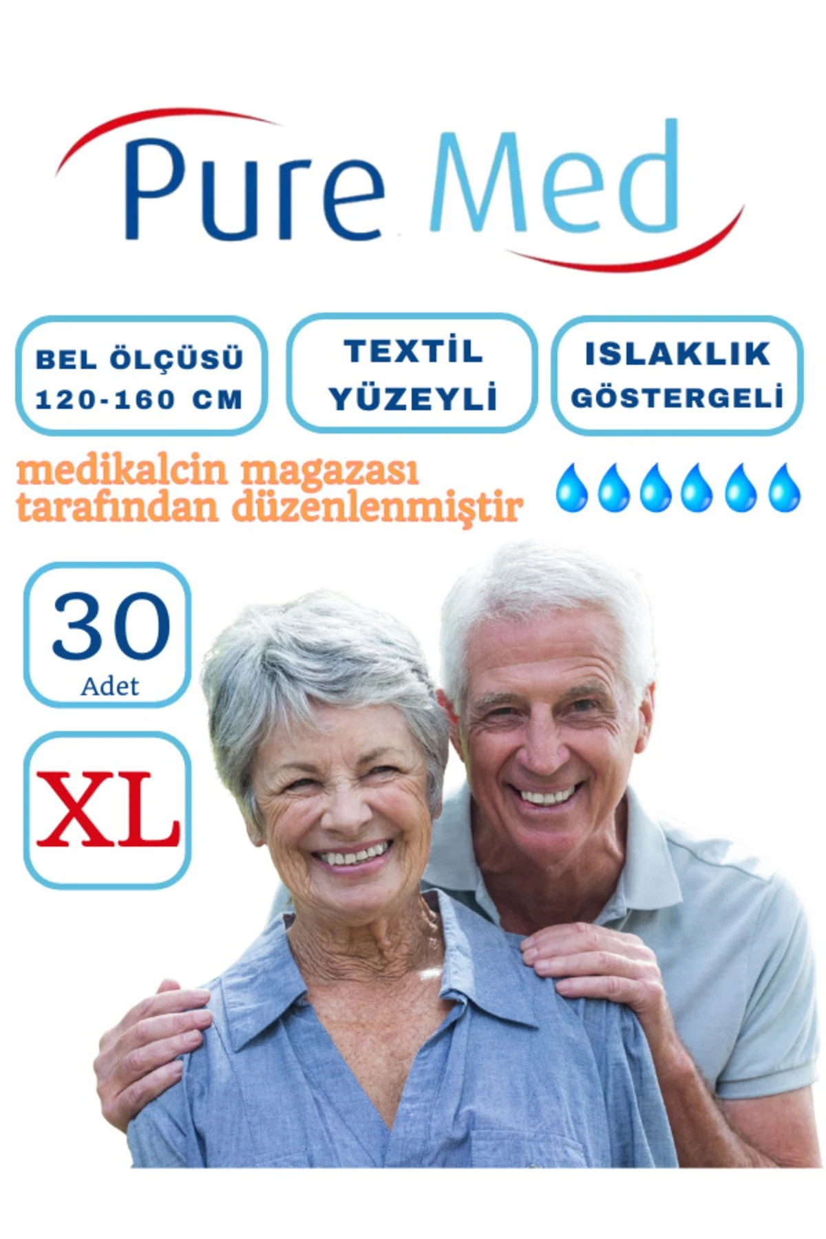 Hasta Bezi Puremed Belbantlı 30’lu (XL) Beden 1 Paket (ISLAKLIK GÖSTERGELİ) – Belbantlı, XL