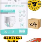Külotlu Yetişkin Hasta Bezi Small Beden 120 Adet (4 Paket)