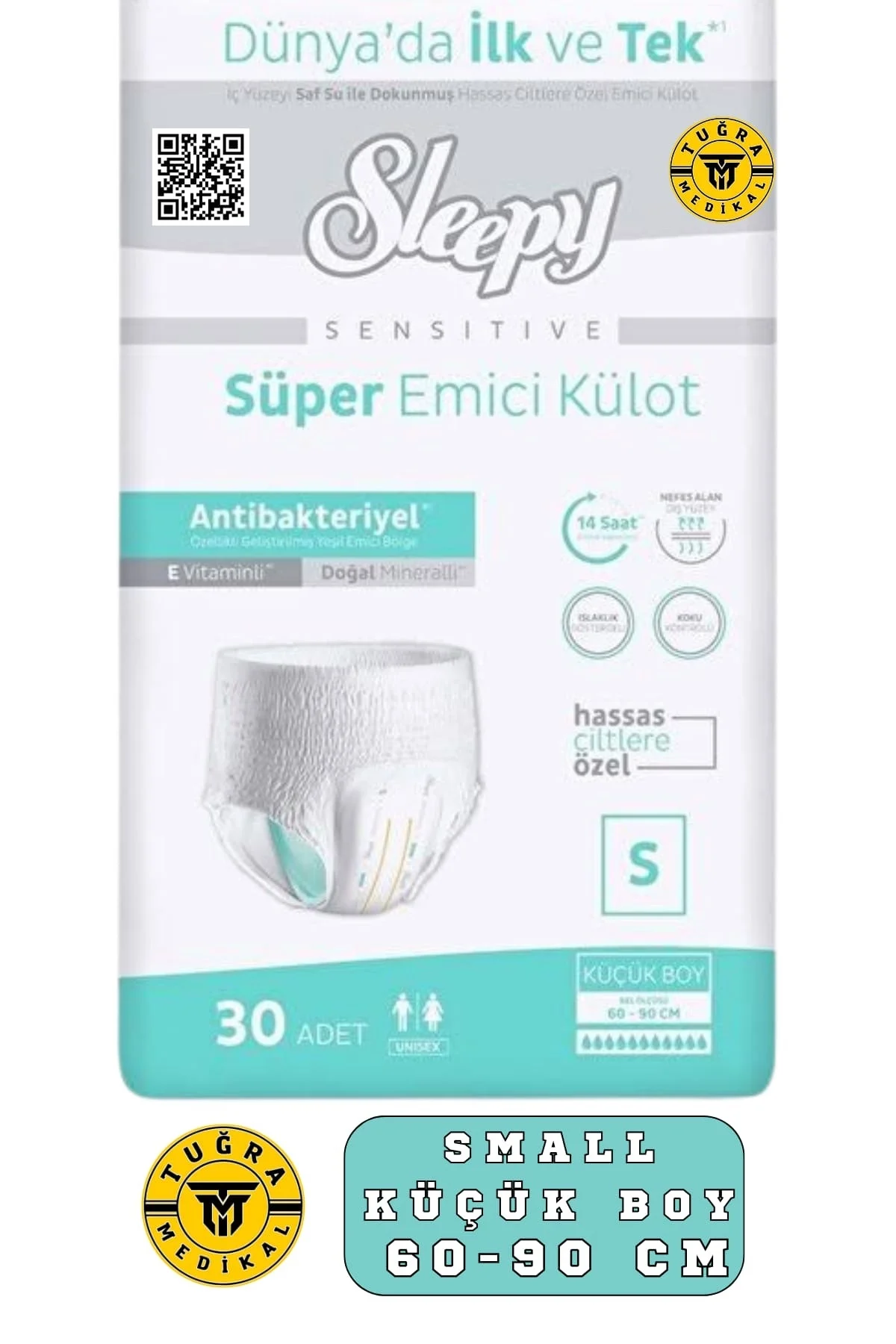 Külotlu Yetişkin Hasta Bezi Small Beden 30 Adet (1 Paket)