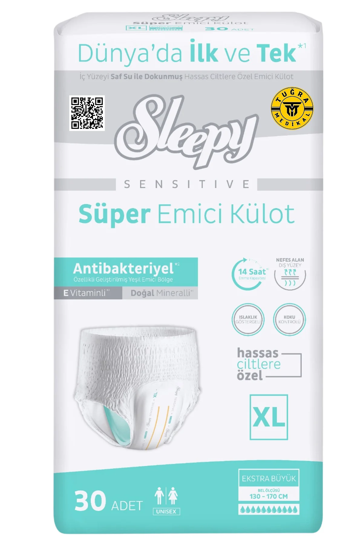 Külotlu Yetişkin Hasta Bezi XLarge Beden 30 Adet (1 Paket)