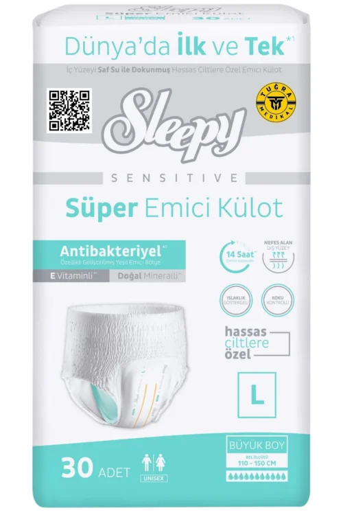 Külotlu Yetişkin Hasta Bezi Large Beden 30 Adet (1 Paket)