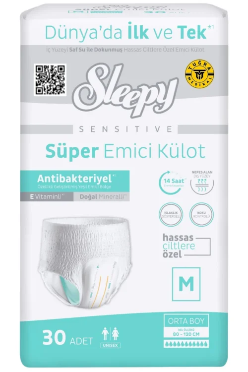 Külotlu Yetişkin Hasta Bezi Medium Beden 30 Adet (1 Paket)