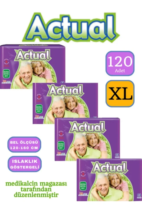 Hasta Bezi Actuel Belbantlı 120 Adet (XL) Beden 4 Paket