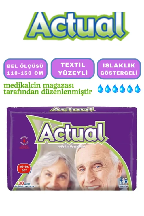Hasta Bezi Actuel Belbantlı 30'lu (L) 1 Paket (ıslaklık göstergeli)