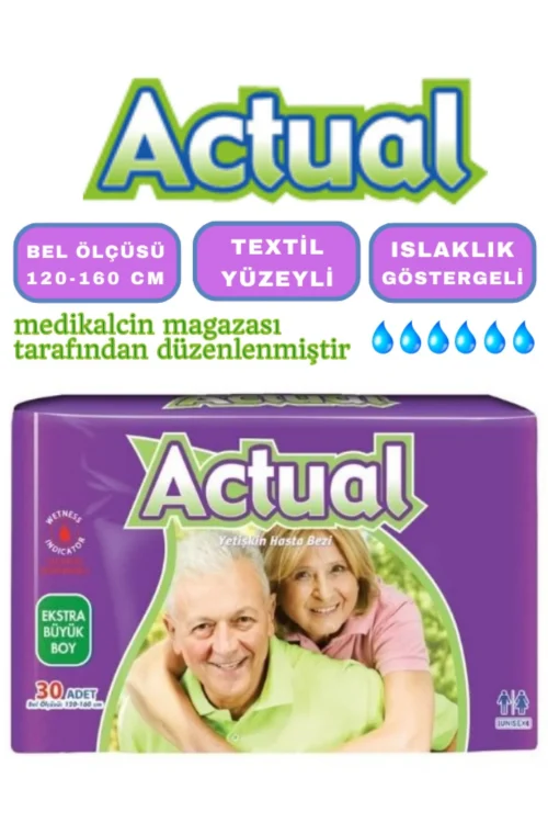 Hasta Bezi Actuel Belbantlı 30'lu (XL) 1 Paket (ıslaklık Göstergeli)