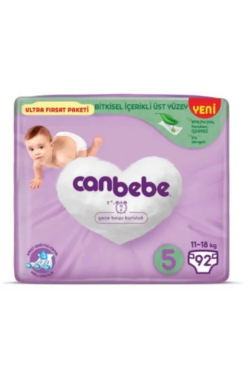 Bebek Bezi 5 Numara Beden 11-18 Kg 92 Adet 1 Paket.