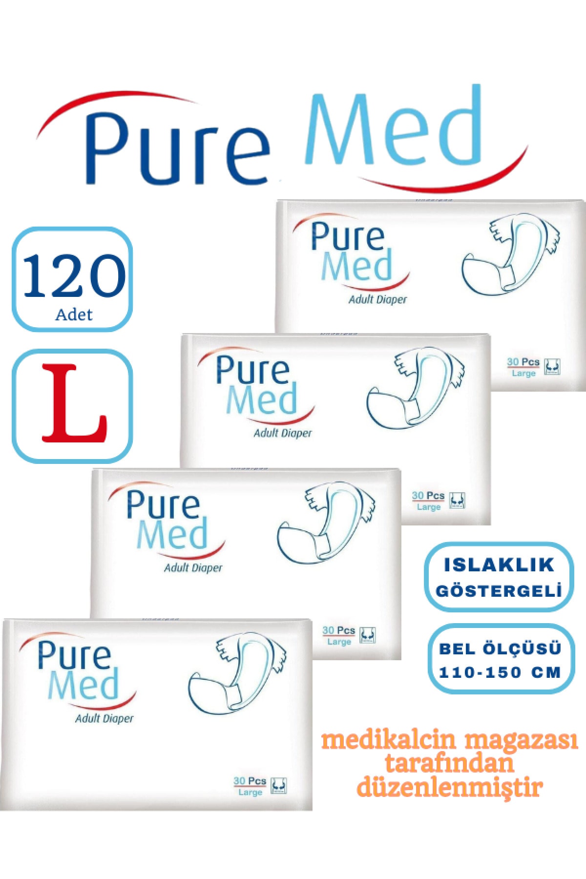Hasta Bezi Puremed Belbantlı (L) 120 Adet 4 Paket