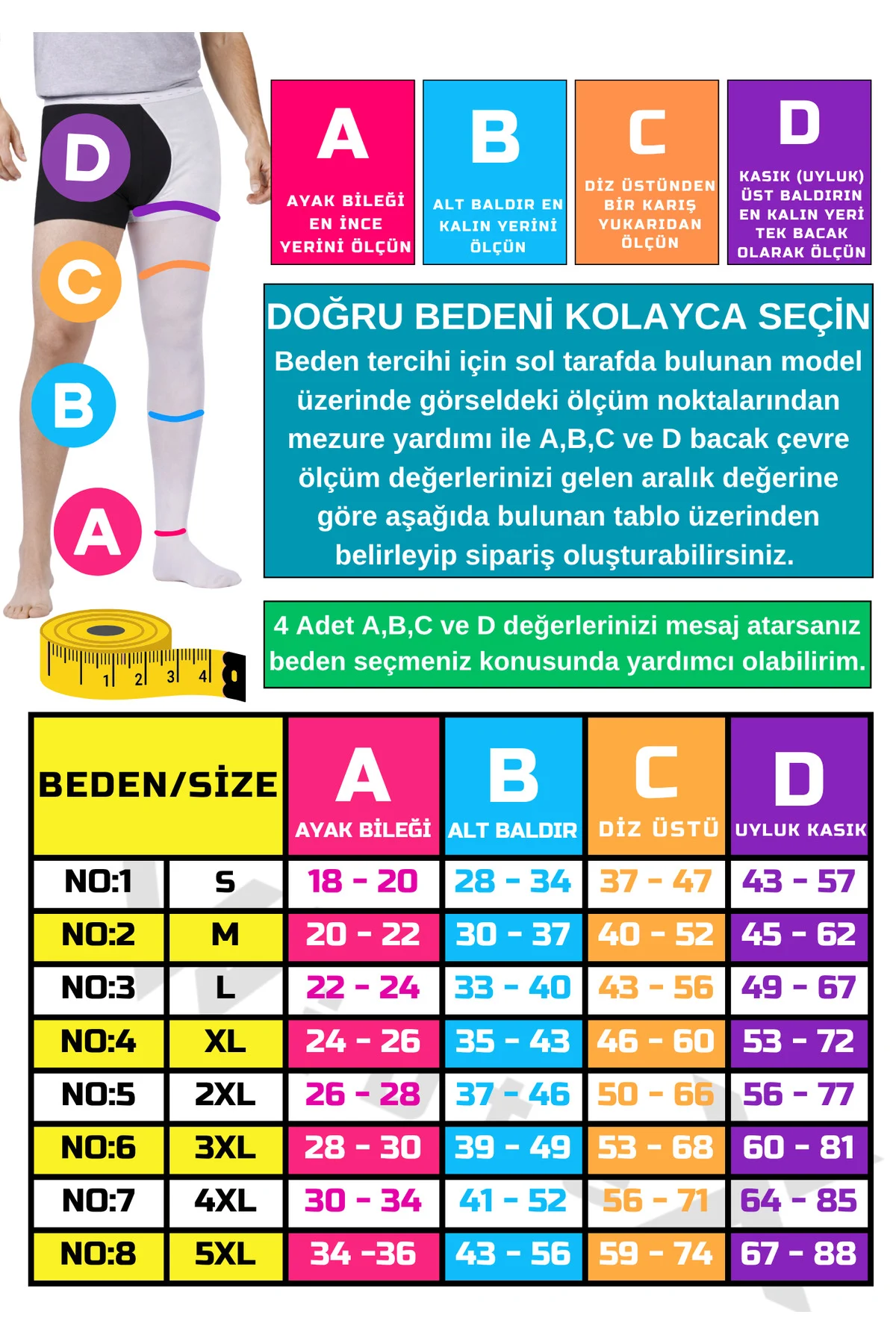Ameliyat Çorabı Belden Kemerli Anti-emboli (beyaz Renk)(çift Bacak) - Görsel 2