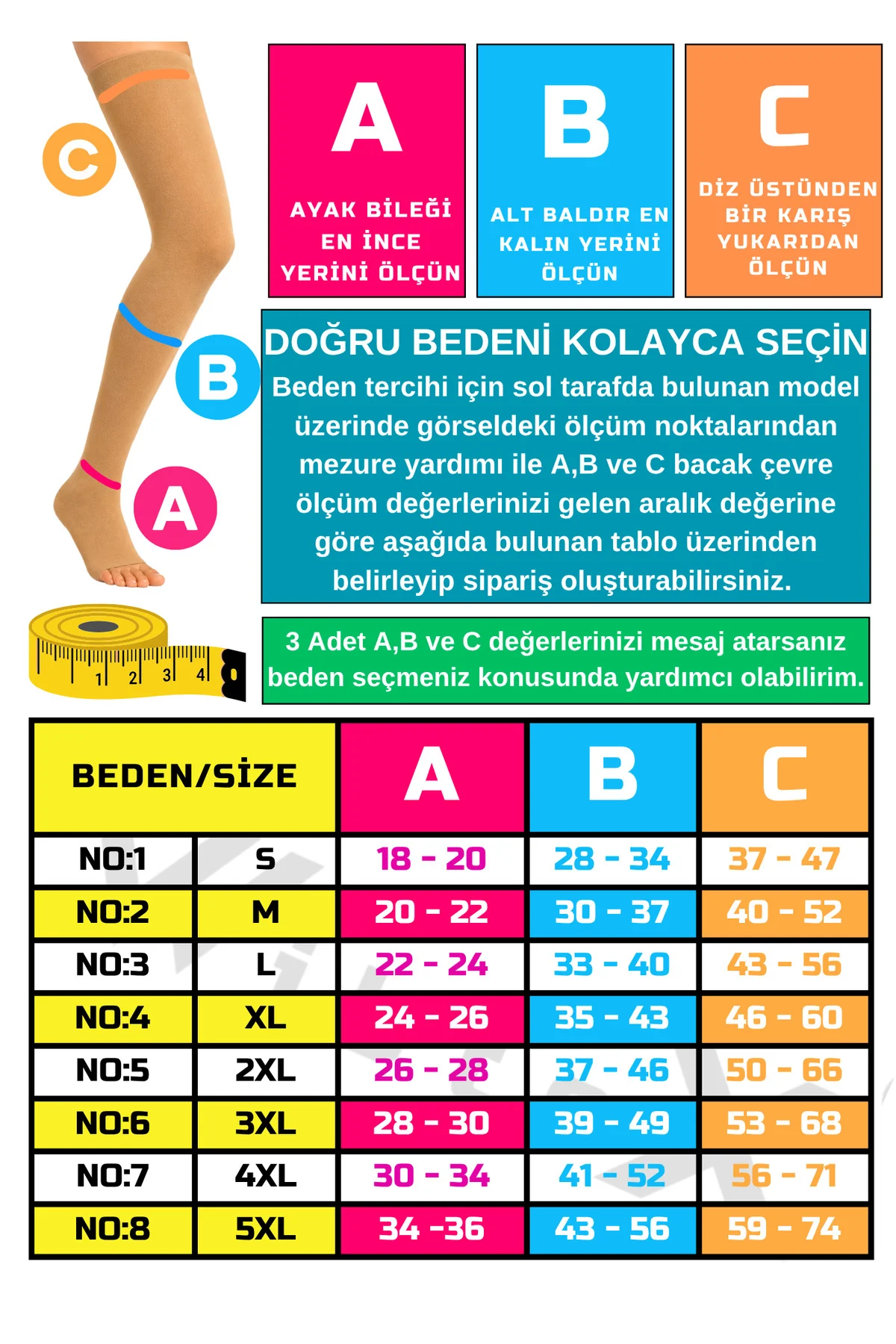 Diz Üstü Variss Çorabı Orta Basınç Burnu Açık (TEN RENGİ) (ÇİFT BACAK) - Görsel 2
