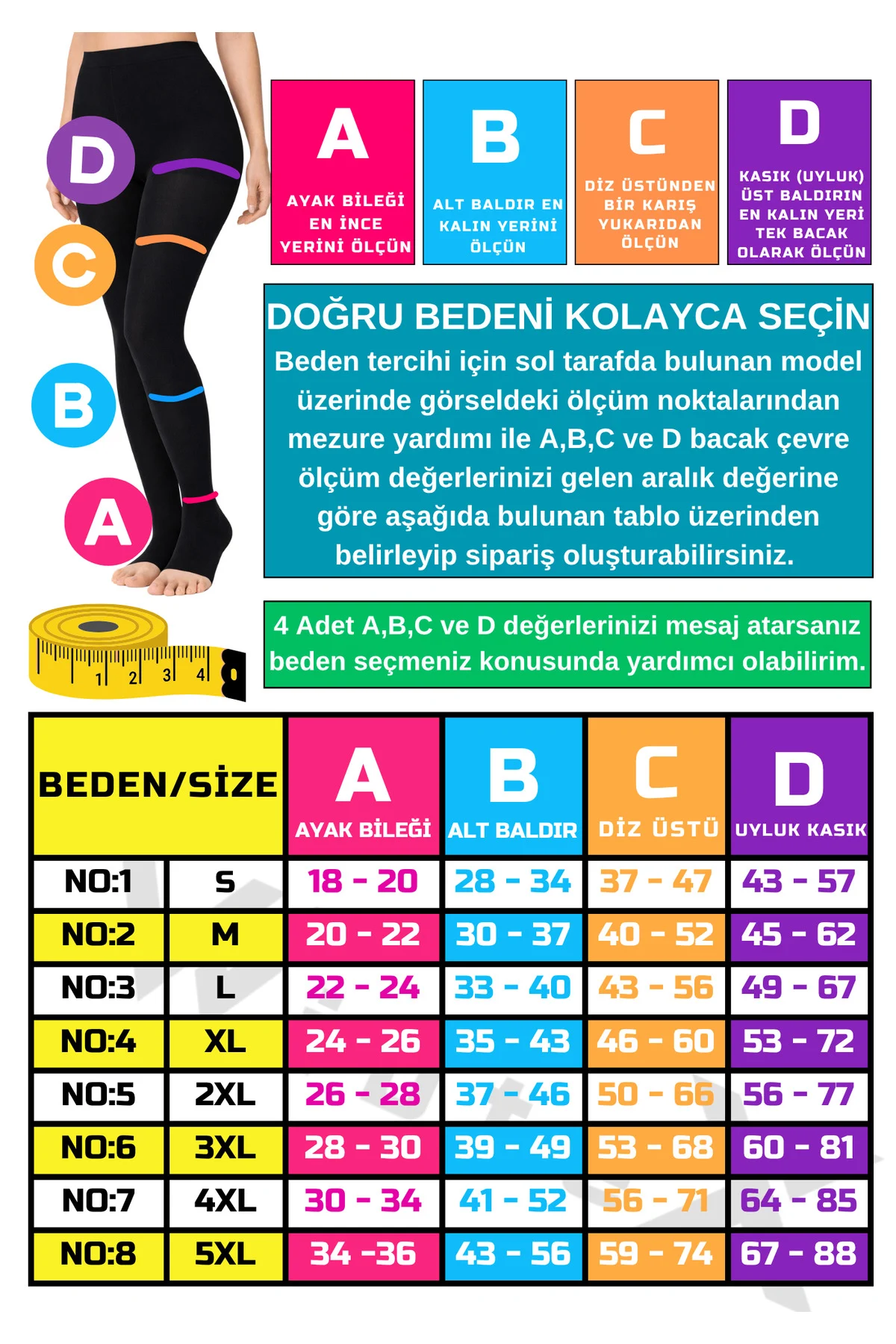 Külotlu Variss Çorabı Orta Basınç Burnu Açık (SİYAH RENK) (ÇİFT BACAK) - Görsel 2
